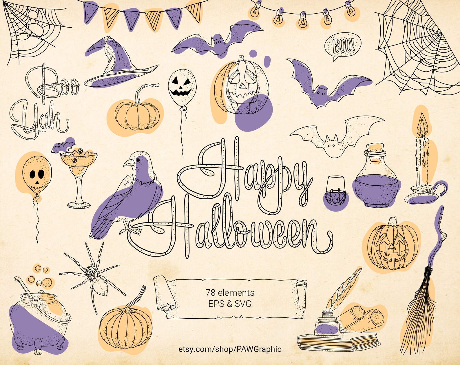 Halloween SVG Files Happy Halloween Clipart Kids Halloween - Etsy