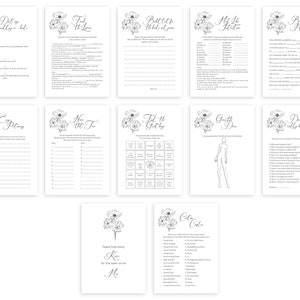Bridal Shower Games Templates Printable Game Editable Canva Bridal ...