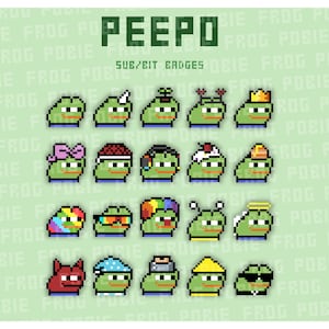 Pixel Peepo Sub/Bit Badges