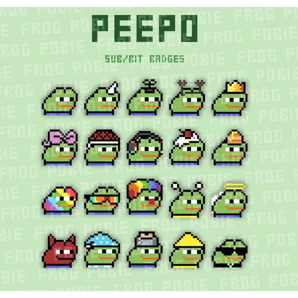 Pixel Peepo Sub/Bit Badges