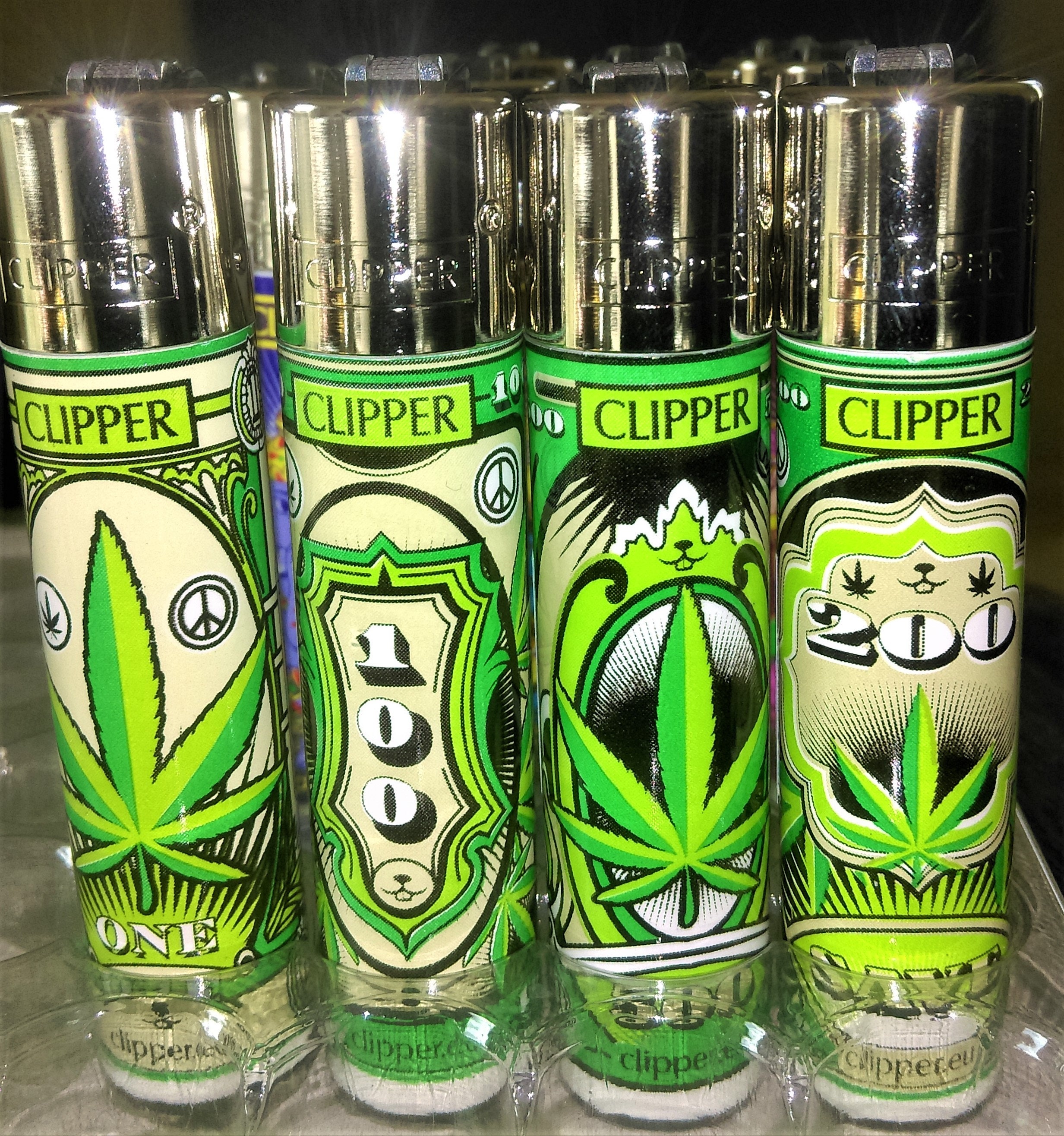 CLIPPER Lot 4 lighters series Dollar Leaves Series from 1 Etsy