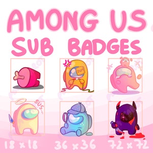 Cute Kawaii Among Us Stickers 