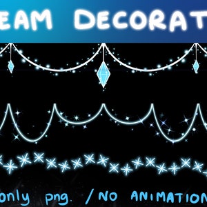 Holiday Lights | Twitch Streamer Overlays 1920 x 400 | Christmas Frosty Aesthetic Overlay xmas x-mas