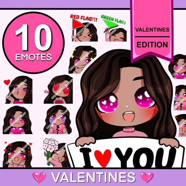 Valentine’s Twitch Emotes – Etsy