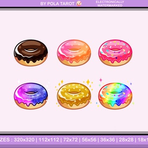 Sub Badges for Twitch Discord and all other Streams or Chats Candies and Donuts theme