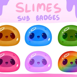 HALLOWEEN CUTE SLIMES Twitch Sub Badges | Halloween | Spooky | Slime