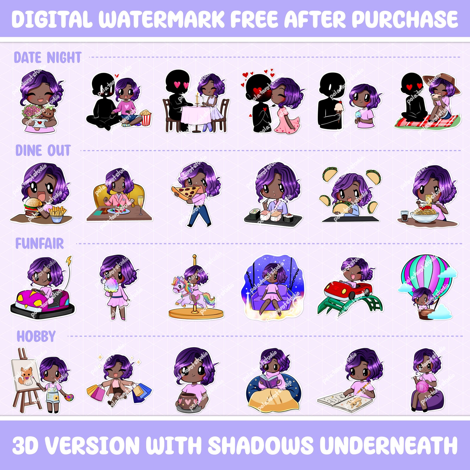 240pcs Customizable Aesthetic Digital Stickers Mega Pack ( Emily ...