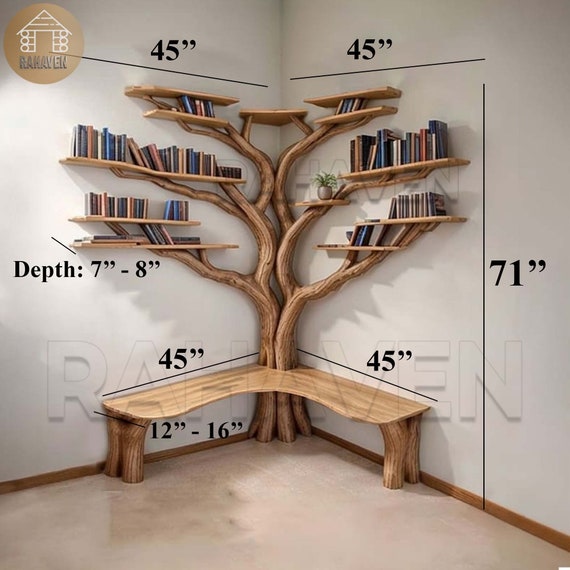 Corner wall mounted bookshelves discount