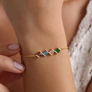 Family Birthstone Bracelet, Custom Birthstone Bracelet, Birthstone Jewelry, Birthday Gift, Mother Bracelets, Gift For Her, Christmas Gift