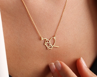 Collana a cuore delicato, Collana d'amore, Collana a cuore minimalista, Collana a cuore regalo, Regalo per la festa della mamma, Regalo di San Valentino, Regalo per lei