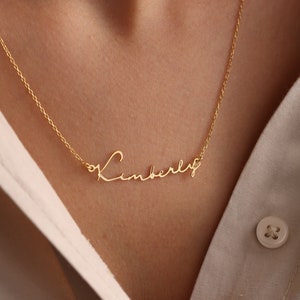 Signature Necklace, Personalized Necklace, Dainty Name Necklace, Custom Name Jewelry, Personalized Gift, Personalized Jewelry, Gift For Her
