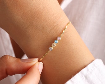 Benutzerdefinierte Birthstone Armband, mehrere Birthstone Armband, Birthstone Schmuck, Weihnachtsgeschenk, Familien Geschenke, Weihnachtsgeschenk, Geschenk für Sie