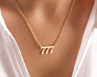 Angel Number Necklace, Lucky Number Necklace, Angel Number Spiritual Necklace, Angel Number Gift, 555, 222, 333, 111, 777, 444  Gift For Her