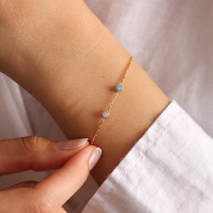 Custom Birthstone Bracelet, Multiple Birthstone Bracelet, Birthstone Jewelry, Christmas Gift, Family Gifts, Christmas Gift, Gift for Her