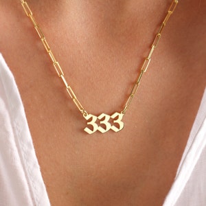 Angel Number Necklace, Number Necklace, 1111 Angel Number, 777 Angel Number, Lucky number Year Date Necklace, Gift For Her, Gift For Him
