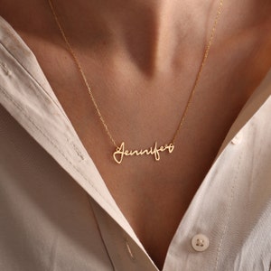 Colar com nome personalizado, colar com nome minúsculo, colar delicado, colar personalizado, colar manuscrito, joias personalizadas, presente para amante