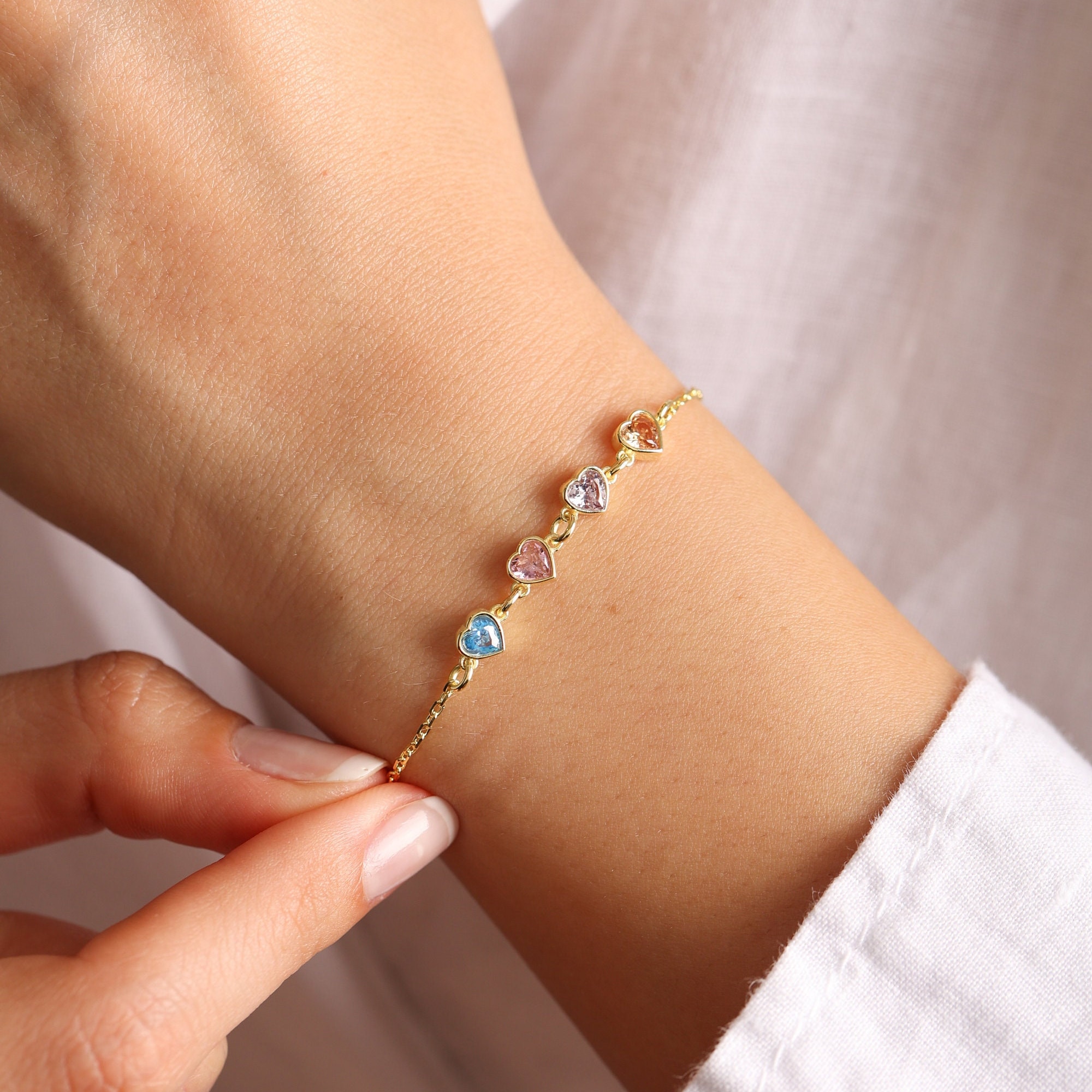 Whitegold Birthstone Etsy