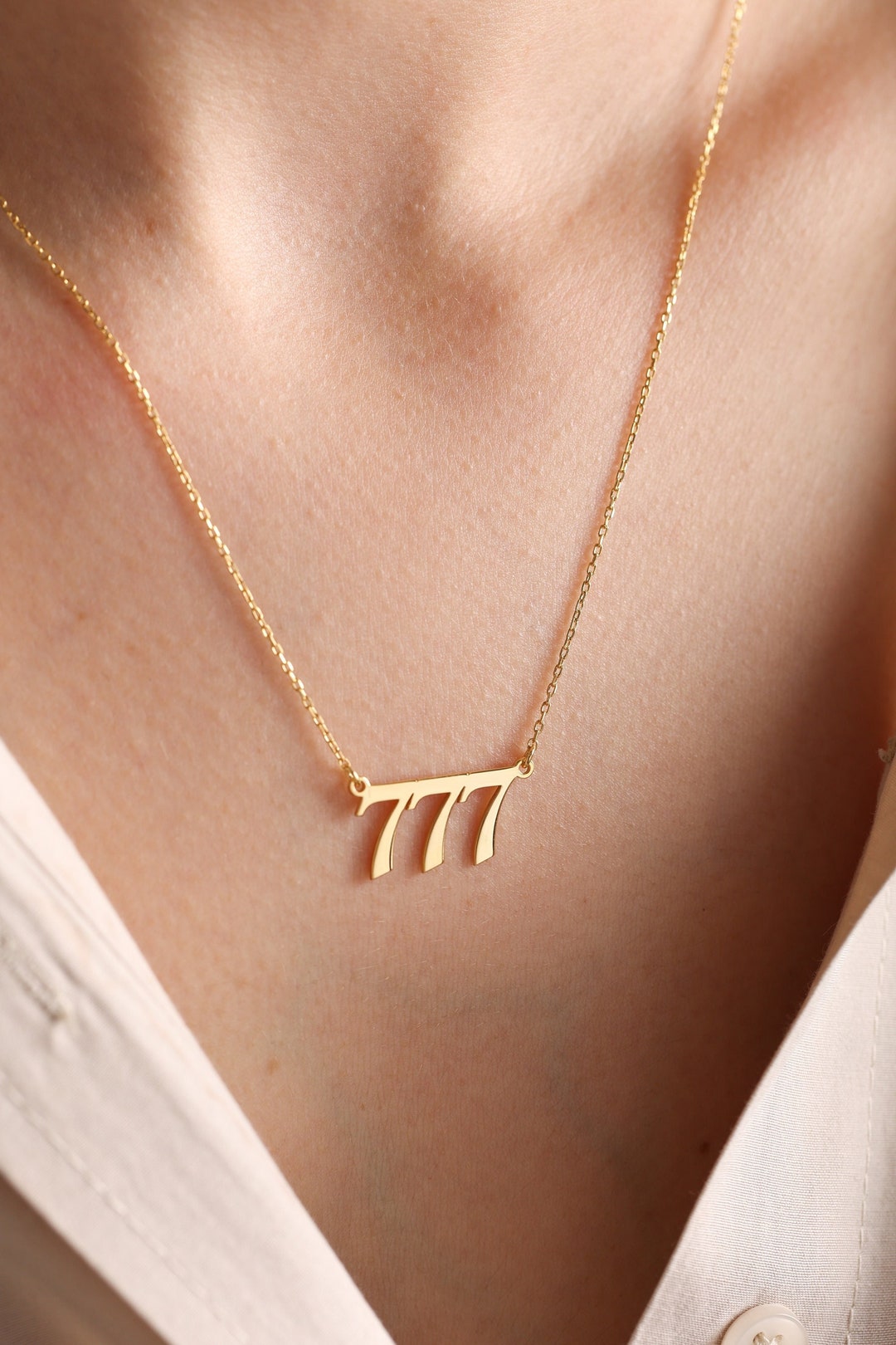 NUMBERING ■ #5771- Necklace 555 Angel Number Necklace (Gold Color) - TRANSFORMATION