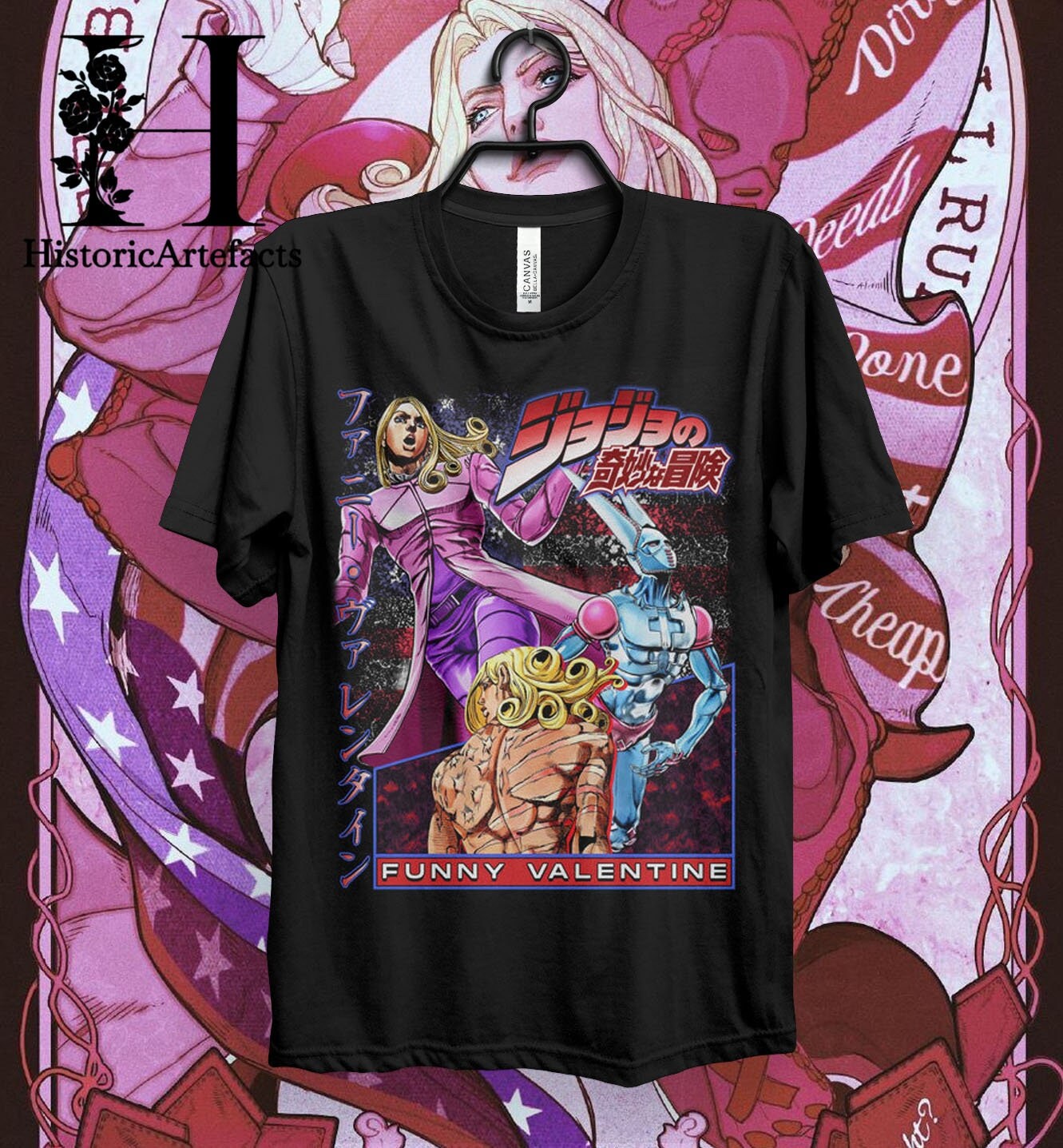 Discover Vintage Valentine Jojo's Bizzare Adventure T-Shirt