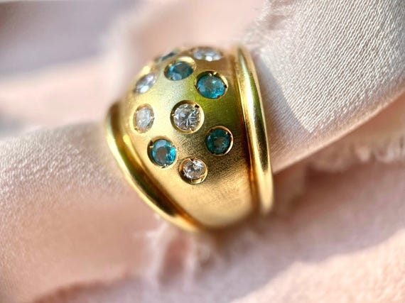 Epic Multi-Gem Bomb Statement Ring in Solid 14k G… - image 2