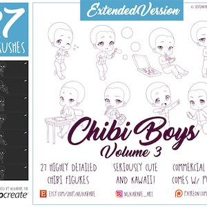27 Procreate Chibi Bases, Anime Chibi Stamp Guide, Chibi Reference, Chibi Doll, Procreate Chibi Pose, Chibi Eyes, Anime Eyes, Fashion Pose