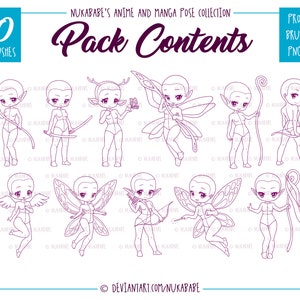 Chibi Procreate Brush Set, Body Stamps for Procreate, Drawing ...
