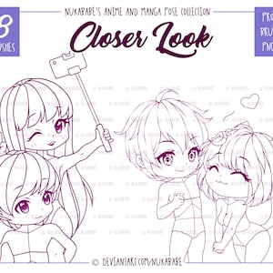 Pu&ograve; includere: Un set di 18 pennelli digitali per Procreate che presentano personaggi di anime e manga in varie pose. I personaggi sono disegnati in uno stile carino e chibi, e sono perfetti per creare illustrazioni, fumetti e altre opere d'arte digitali.