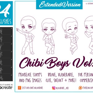 Estampes Personnages Masculins, Pinceaux Pour Procréer, Poses Pour Hommes, Jeu De Base Chibi, Garçons Chibi, Pinceaux Pour Dessins Animés Personnages Masculins, Portrait