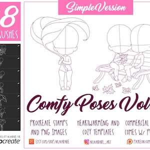 Chibi Procreate Stempel, Procreate Charakter Stempel, Chibi Basis, Chibi Pose, Chibi Puppe, Anime Brush Stamp, Basis Procreate, Chibi Stempel