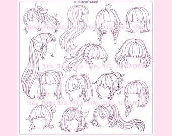 Buy Hair Stamps Procreate Brushes Anime Hair Brushes Hairstyles Online in India - Etsy Buy Hair Stamps Procreate Brushes Anime Hair Brushes Hairstyles Online in India - Etsy