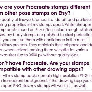 25 Anime Figure Stamps: Procreate Pose Brushes (PNG Included) image 4