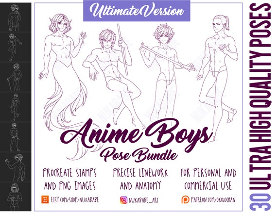 Male Anime Poses Reference