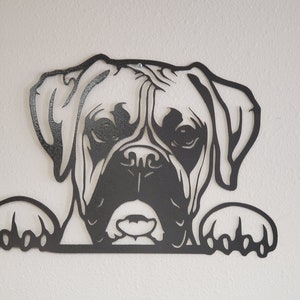 Boxer dog, wall art. metal wall art. metal décor. metal wall decor
