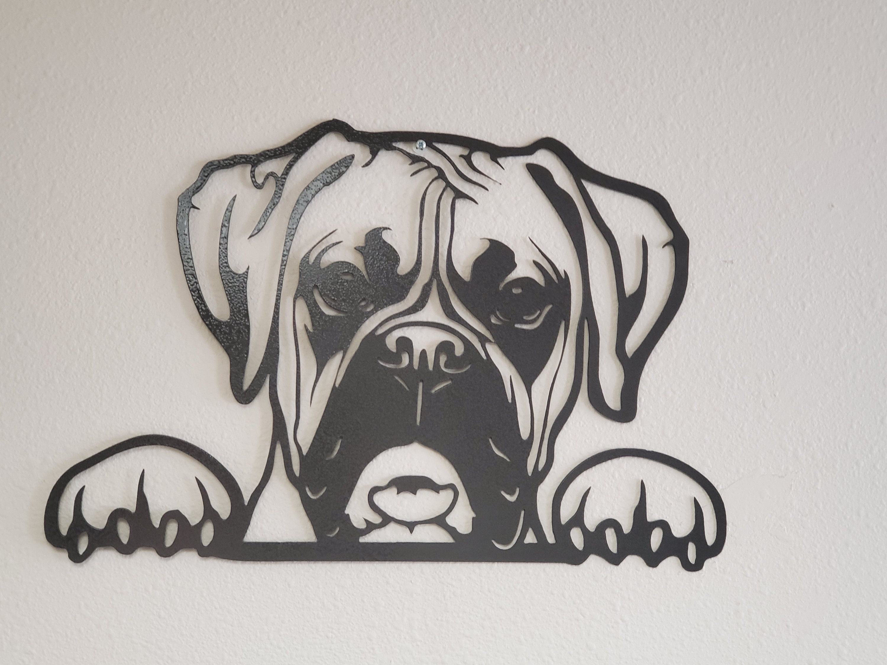 Metal Art. Boxer Dog Wall Art. Metal Wall Art. Metal Décor. Etsy