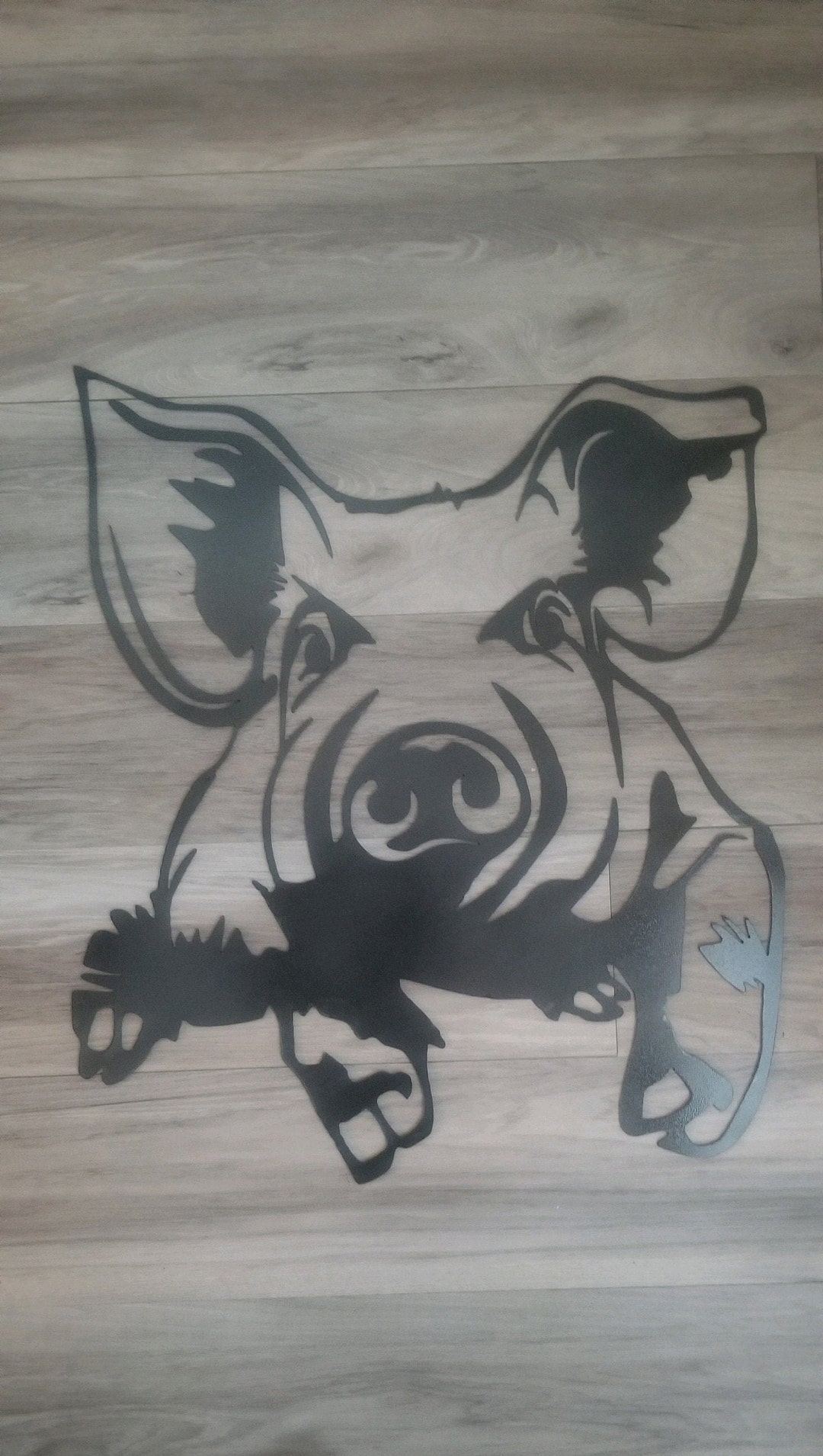 Metal Pig Wall Decor, Pig Wall Art, Farmhouse Style Pig, Farm Animal