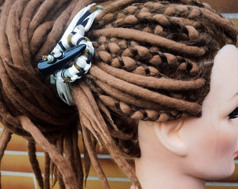 Dreadlock braid holder dread tie *elastic* individually adjustable *patterned*