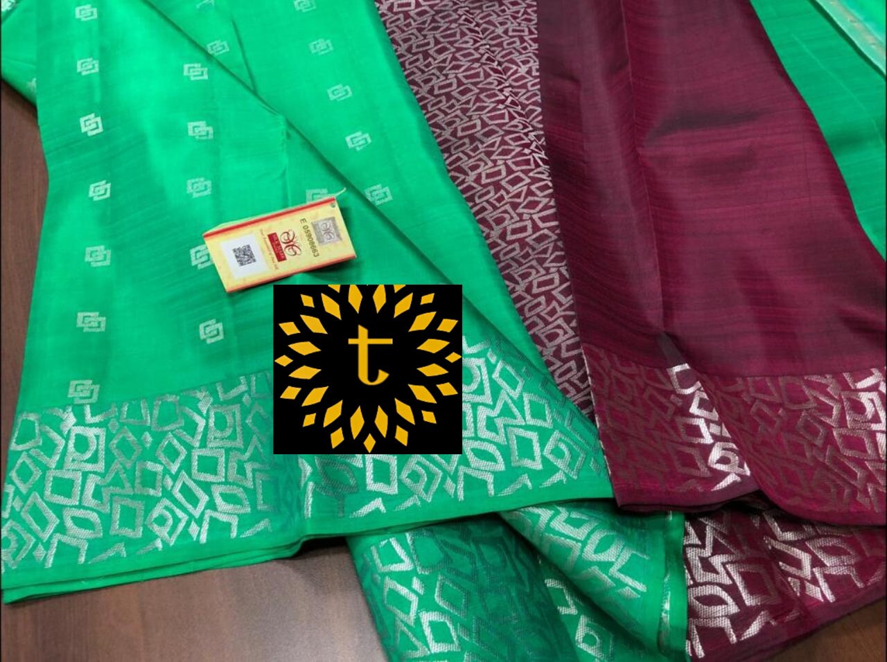Reine Kanjivaram Handloom Pattu Seide Saree in Seafoam grün | Etsy