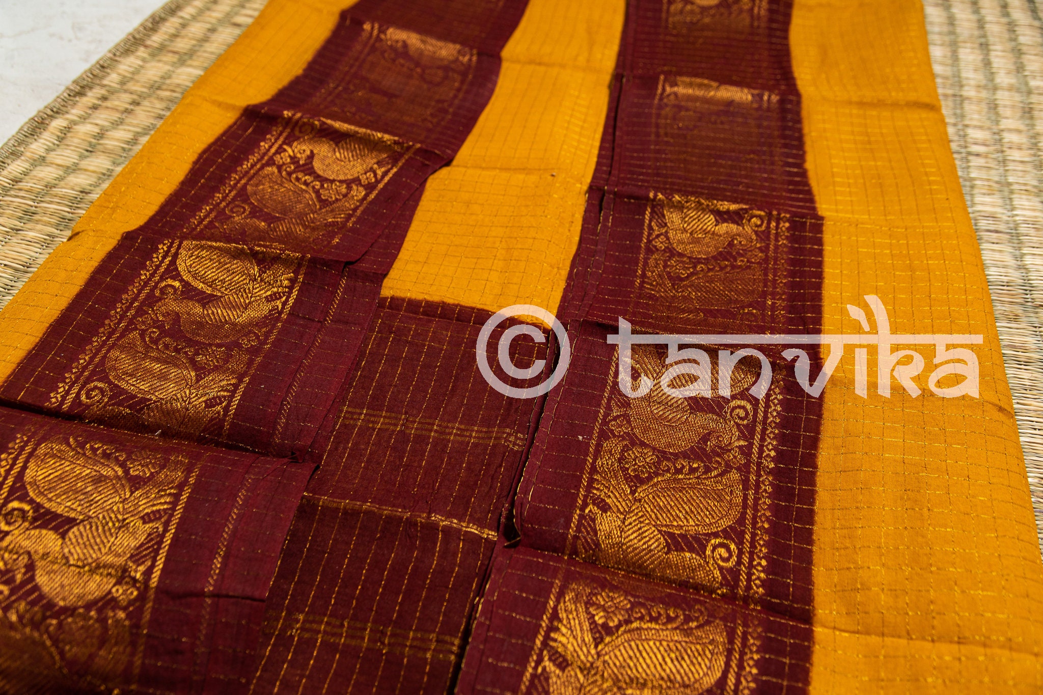 Madurai Sungudi Pure Cotton Sarees With Zari Checks All Over