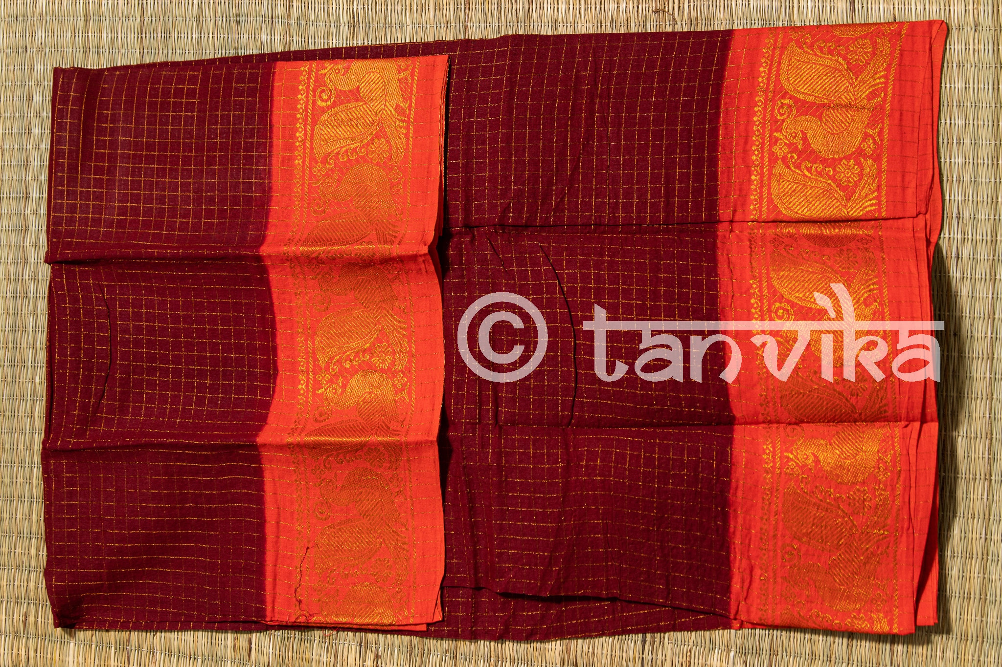 Madurai Sungudi Pure Cotton Sarees with zari checks all over contrast border Traditional Indian Cotton Saree