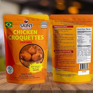 Dairy/Nut Free** Coxinha - 10 pounds - 150 units total - 10 individual packs  - 1.05OZ/30g each (Chicken Croquette) -