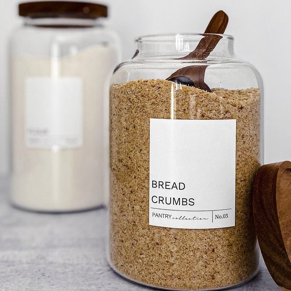 Minimalist Pantry Labels/ Preprinted Pantry Container Labels/ Organization for Pantry Jars