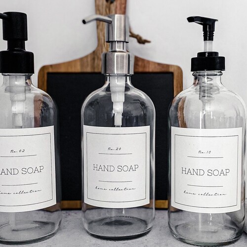 16oz Dish Soap/ Hand Soap/ Hand Lotion/refillable Glass Soap Etsy