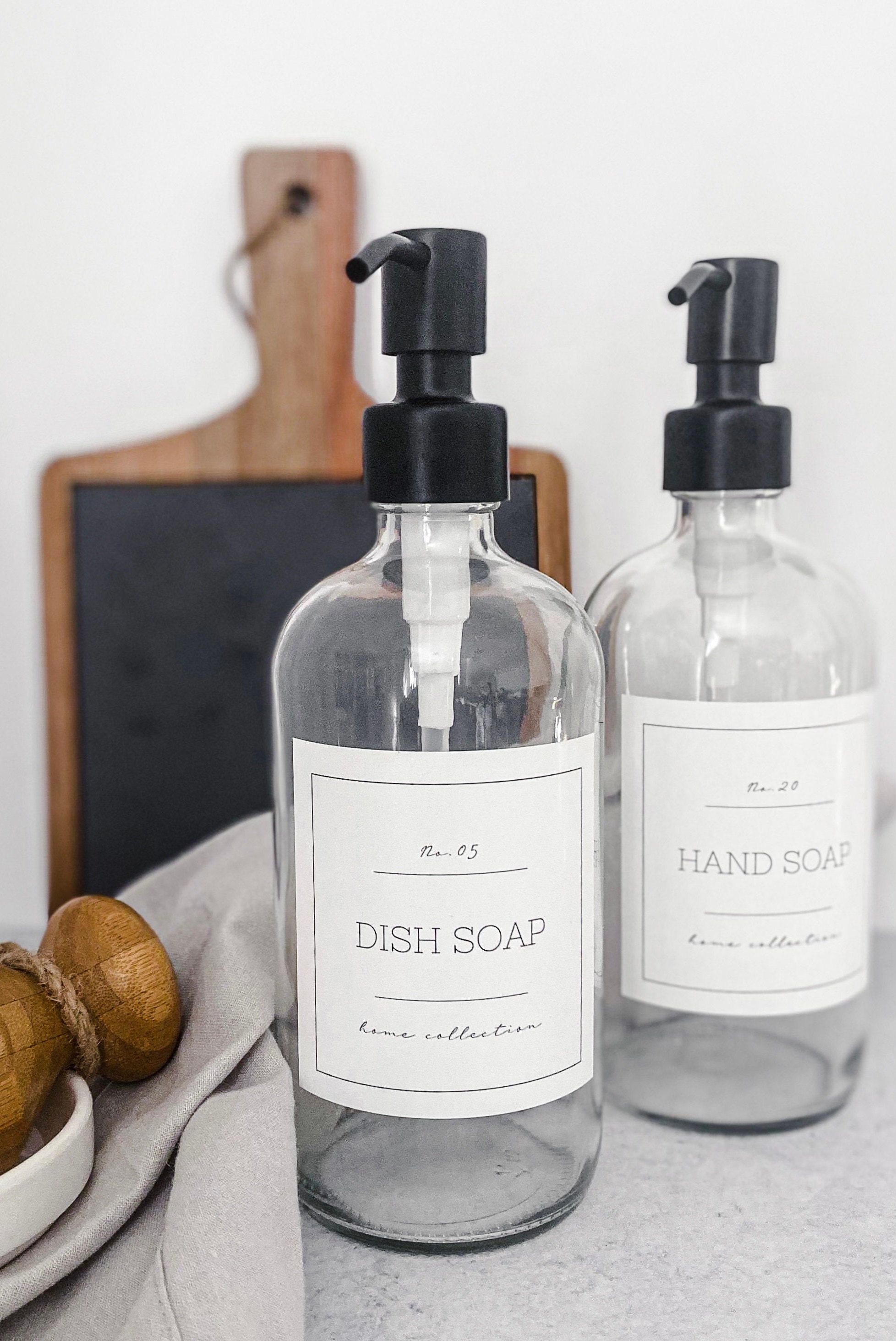 16oz Dish Soap/ Hand Soap/ Hand Lotion/refillable Glass Soap Etsy