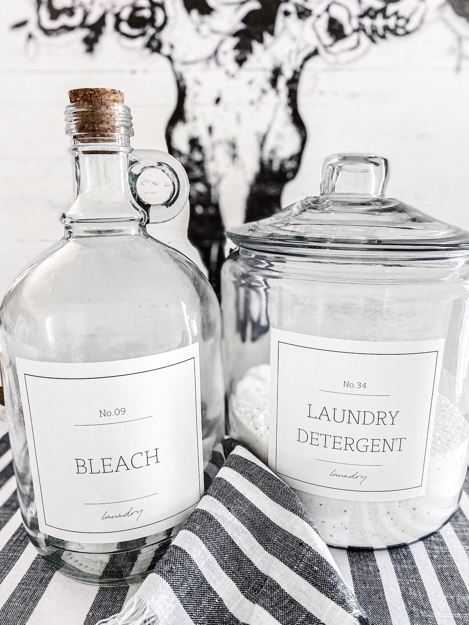 Preprinted Laundry Jar and Soap Bottle Labels/custom Laundry Labels/laundry  Container Organization 