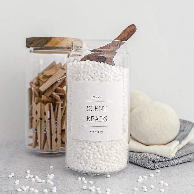 Laundry Container Labels/ Custom Labels for Jars and Bottles/ Etsy