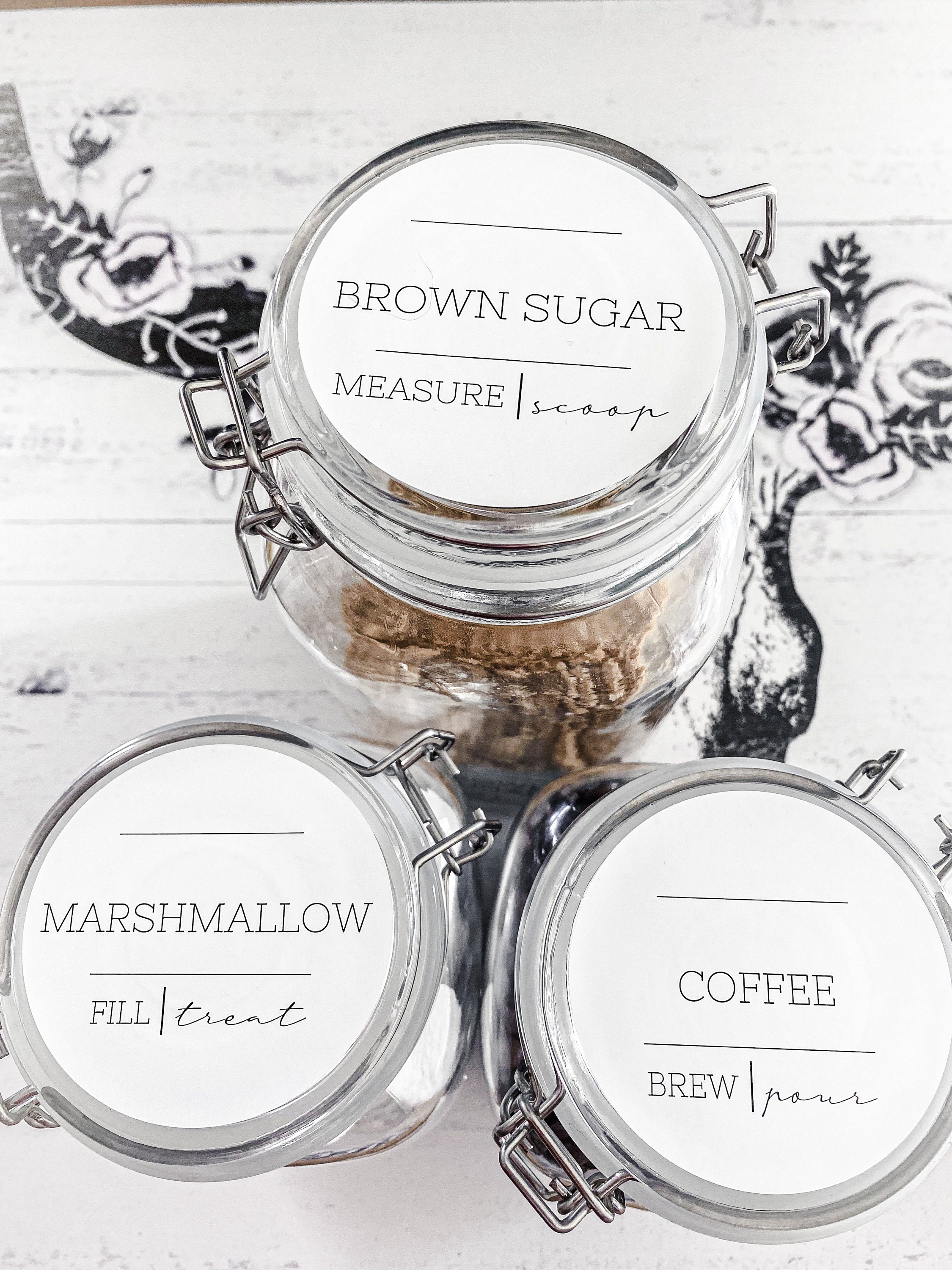 Pantry Labels Set/ Clear and Round Pantry Labels/Waterproof Etsy