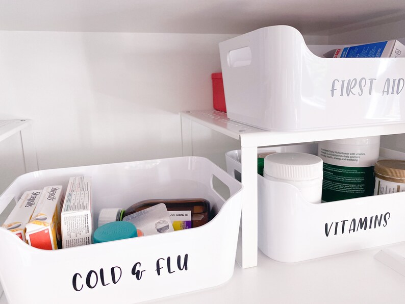 First Aid or Medicine Cupboard Labels Organisation Labels Etsy