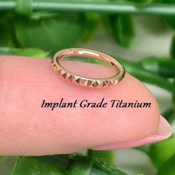 Implant Grade Titanium Cartilage Helix 16ga Hinged Clicker Hoop Ring