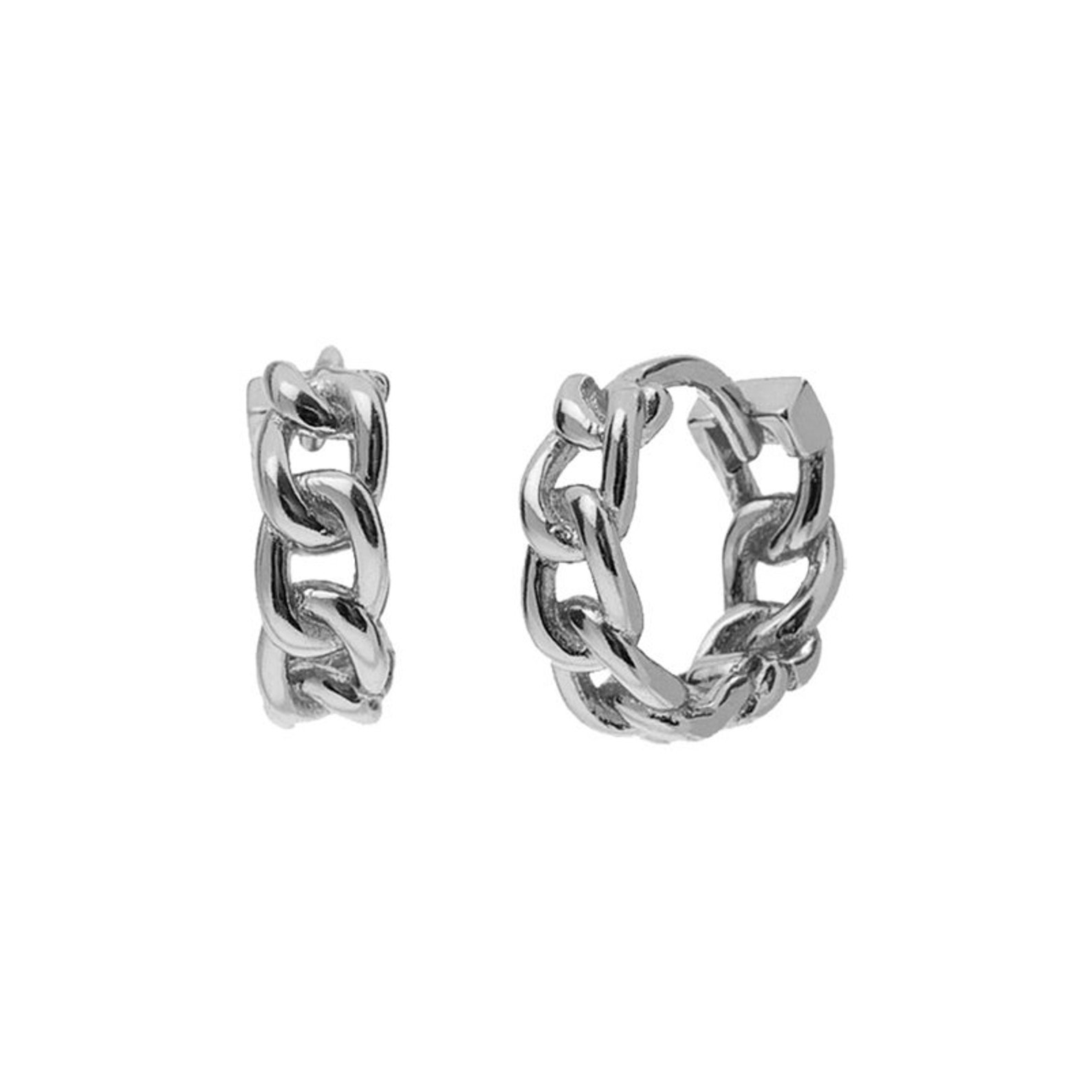 Chain Link Hoop Earrings 925 Sterling Silver Minimal Chain Etsy Australia