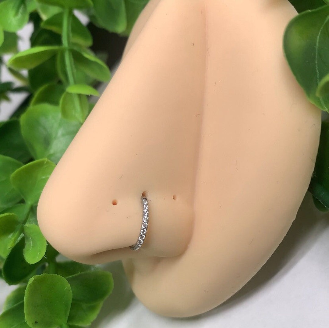 Sterilized Medium Surgical Steel FAKE Nose Hoop. – xtc-jewelry